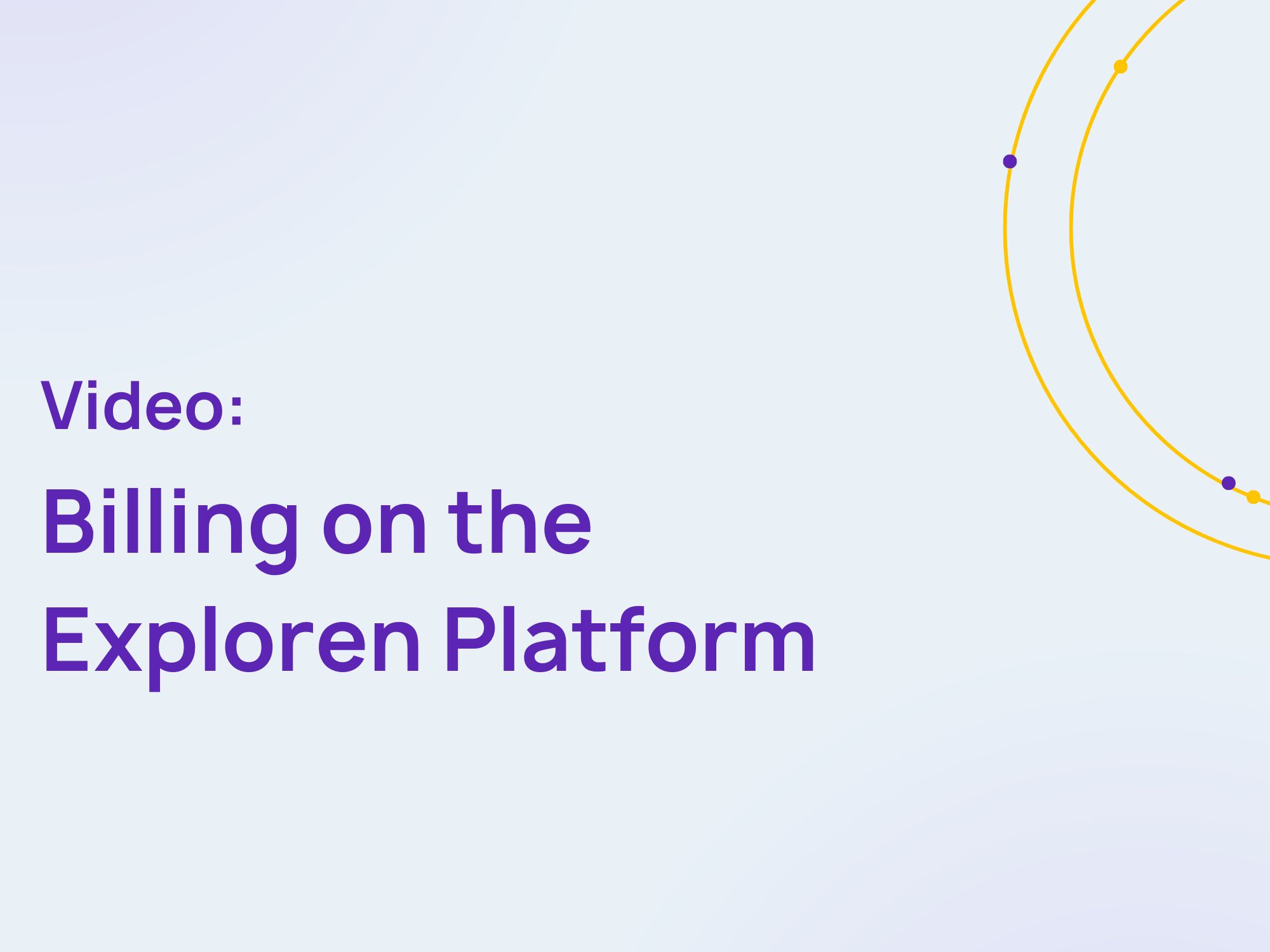 Exploren - billing on the exploren platform